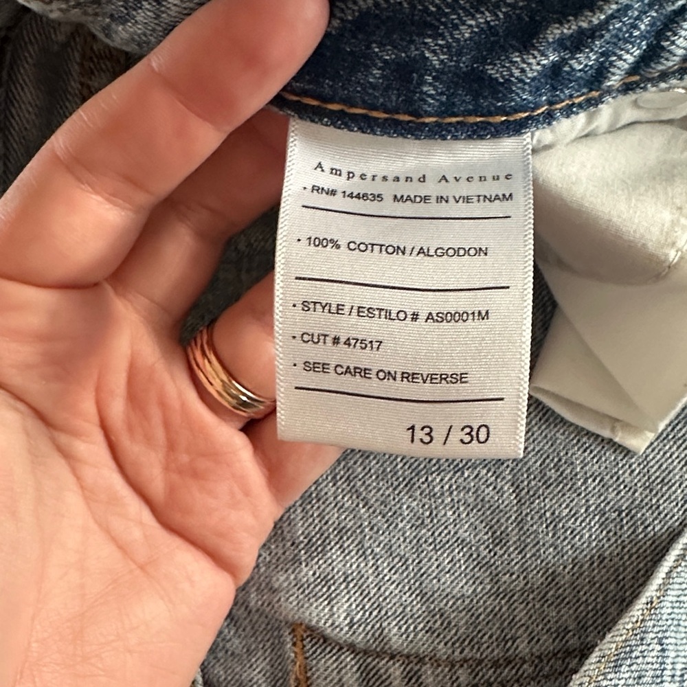 AMPERSAND AVE Light Blue Distressed Wide-Leg Crop Jeans - Picture 5 of 5